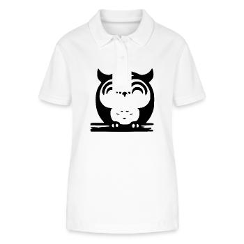 Niedliche schlafende Eule - Stanley/Stella Frauen Bio-Poloshirt ELLISER - Weiß - Vorne - Anna (173cm)