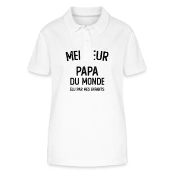 World's Best Dad, Father's Day Gift - Stanley/Stella Women’s Organic Polo Shirt ELLISER - white - Front - Anna (173cm)