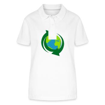 Recycling - Stanley/Stella Frauen Bio-Poloshirt ELLISER - Weiß - Vorne - Anna (173cm)