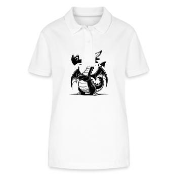 Clever Kids Dragon with Wings - Stanley/Stella Women’s Organic Polo Shirt ELLISER - white - Front - Anna (173cm)