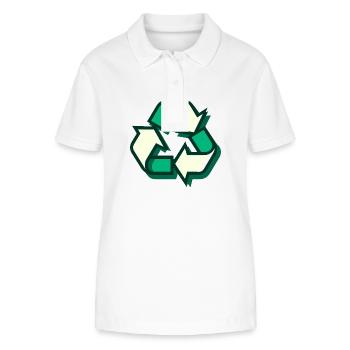 Recycling - Stanley/Stella Frauen Bio-Poloshirt ELLISER - Weiß - Vorne - Anna (173cm)
