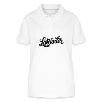 Labrador - Logo d’animal de compagnie cool - Polo bio ELLISER Stanley/Stella Femme - blanc - Devant - Anna (173cm)