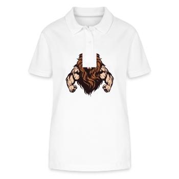 Leo Beast Fitness Muscles - Polo bio ELLISER Stanley/Stella Femme - blanc - Devant - Anna (173cm)