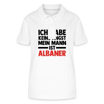 Albaner Albanisch Albanien - Stanley/Stella Frauen Bio-Poloshirt ELLISER - Weiß - Vorne - Anna (173cm)