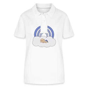 Bébé arc-en-ciel - Polo bio ELLISER Stanley/Stella Femme - blanc - Devant - Anna (173cm)