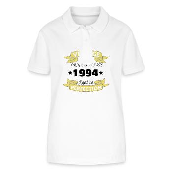 Jahrgang 1994 30 Jahre gereift - Stanley/Stella Frauen Bio-Poloshirt ELLISER - Weiß - Vorne - Anna (173cm)