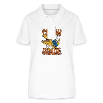 Dino 1st Class Crush - Stanley/Stella Women’s Organic Polo Shirt ELLISER - white - Front - Anna (173cm)