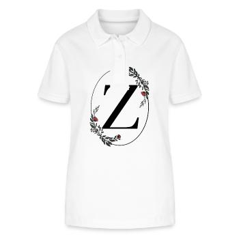 Lettre Z - Polo bio ELLISER Stanley/Stella Femme - blanc - Devant - Anna (173cm)