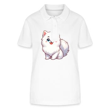 Spitz 4 - Stanley/Stella Frauen Bio-Poloshirt ELLISER - Weiß - Vorne - Anna (173cm)