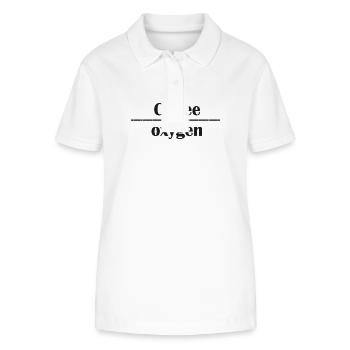 Coffee Over Oxygen Typography - Stanley/Stella Women’s Organic Polo Shirt ELLISER - white - Front - Anna (173cm)