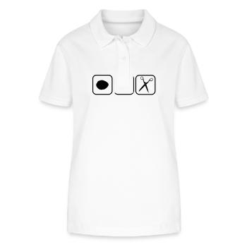 schnickschnack schnuck - Rock paper scissors - Stanley/Stella Women’s Organic Polo Shirt ELLISER - white - Front - Anna (173cm)