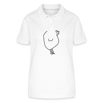 Chicken Animal Icon - Stanley/Stella Women’s Organic Polo Shirt ELLISER - white - Front - Anna (173cm)