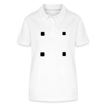Carré Forme Carrée Icône Quatre - Polo bio ELLISER Stanley/Stella Femme - blanc - Devant - Anna (173cm)