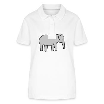 elefant tier symbol grau - Stanley/Stella Frauen Bio-Poloshirt ELLISER - Weiß - Vorne - Anna (173cm)