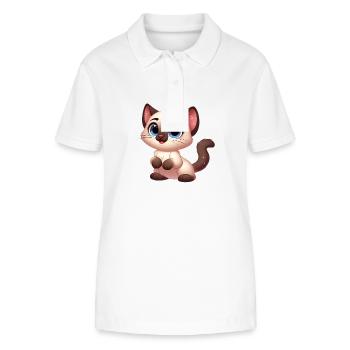 Siamese 21 - Stanley/Stella Women’s Organic Polo Shirt ELLISER - white - Front - Anna (173cm)