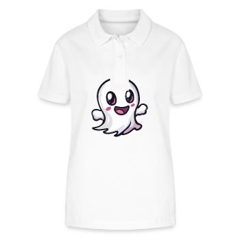 Fantôme Halloween Comic Baby - Polo bio ELLISER Stanley/Stella Femme - blanc - Devant - Anna (173cm)