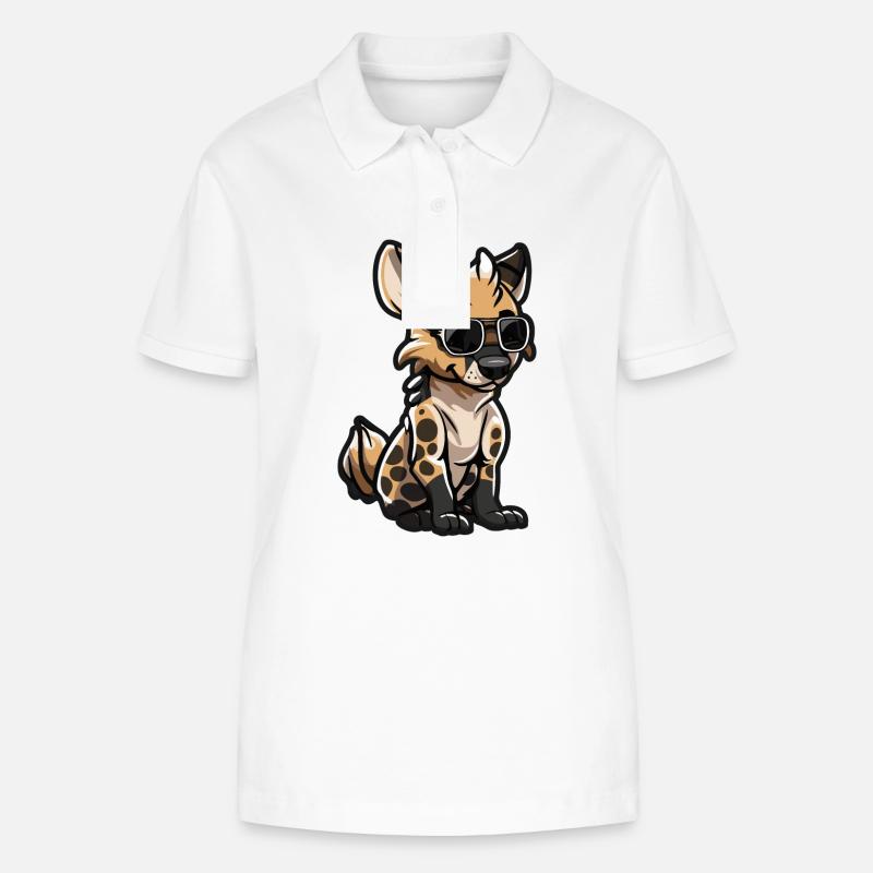 Hyäne Comic Cool - Stanley/Stella Frauen Bio-Poloshirt ELLISER - Weiß