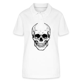 Schädel - Stanley/Stella Frauen Bio-Poloshirt ELLISER - Weiß - Vorne - Anna (173cm)