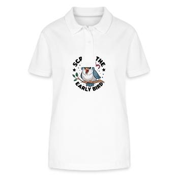 Der frühe Vogel kann mich mal - Stanley/Stella Frauen Bio-Poloshirt ELLISER - Weiß - Vorne - Anna (173cm)