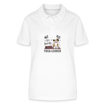 My dog is my yoga teacher - Stanley/Stella Women’s Organic Polo Shirt ELLISER - white - Front - Anna (173cm)