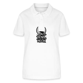 Vollmond – Howl at the Moon - Stanley/Stella Frauen Bio-Poloshirt ELLISER - Weiß - Vorne - Anna (173cm)
