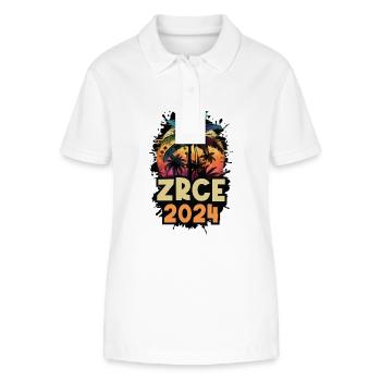 Zrce 2024 Urlaub Spruch - Stanley/Stella Frauen Bio-Poloshirt ELLISER - Weiß - Vorne - Anna (173cm)