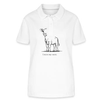 Minimalist calf – "I miss my mom" - Stanley/Stella Women’s Organic Polo Shirt ELLISER - white - Front - Anna (173cm)