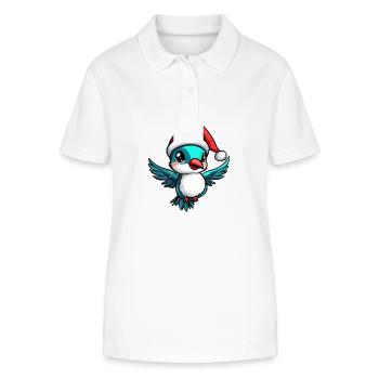 Kolibri Vogel Weihnachten Niedlich - Stanley/Stella Frauen Bio-Poloshirt ELLISER - Weiß - Vorne - Anna (173cm)
