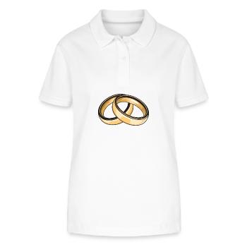 Eheringe Hochzeit - Stanley/Stella Frauen Bio-Poloshirt ELLISER - Weiß - Vorne - Anna (173cm)