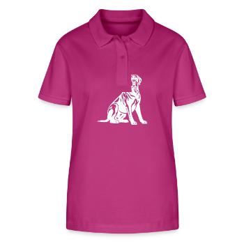 Silhouette de chien Mastiff - Polo bio ELLISER Stanley/Stella Femme - mauve orchidée - Devant - Luana (180cm)