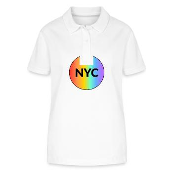 GAY NYC - Polo bio ELLISER Stanley/Stella Femme - blanc - Devant - Anna (173cm)