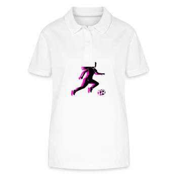 Football Femme Symbole Joueur de Football Femme - Polo bio ELLISER Stanley/Stella Femme - blanc - Devant - Anna (173cm)