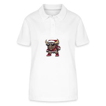 Noël du bison Noël - Polo bio ELLISER Stanley/Stella Femme - blanc - Devant - Anna (173cm)
