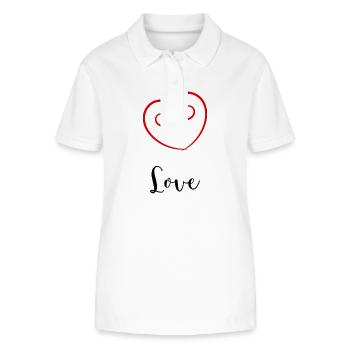 PAAR. ICH HABE GERADE GEHEIRATET. Junggesellinnenabschied. VALENTINSTAG. MARIES - Stanley/Stella Frauen Bio-Poloshirt ELLISER - Weiß - Vorne - Anna (173cm)