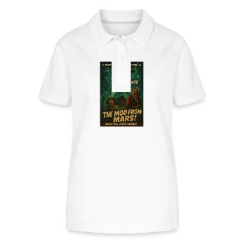 The Moo from Mars - Stanley/Stella Women’s Organic Polo Shirt ELLISER - white - Front - Anna (173cm)