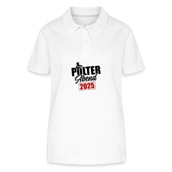 Polterabend 2025 - Stanley/Stella Frauen Bio-Poloshirt ELLISER - Weiß - Vorne - Anna (173cm)