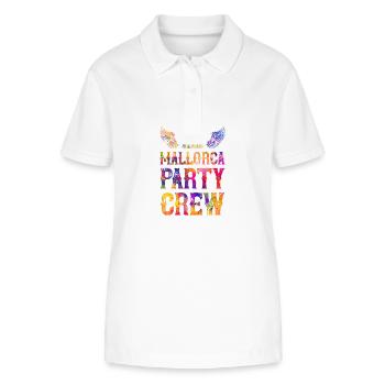Mallorca Party Crew Spruch - Stanley/Stella Frauen Bio-Poloshirt ELLISER - Weiß - Vorne - Anna (173cm)