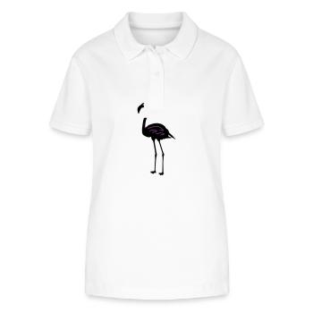 Flamingo Symbol - Stanley/Stella Women’s Organic Polo Shirt ELLISER - white - Front - Anna (173cm)