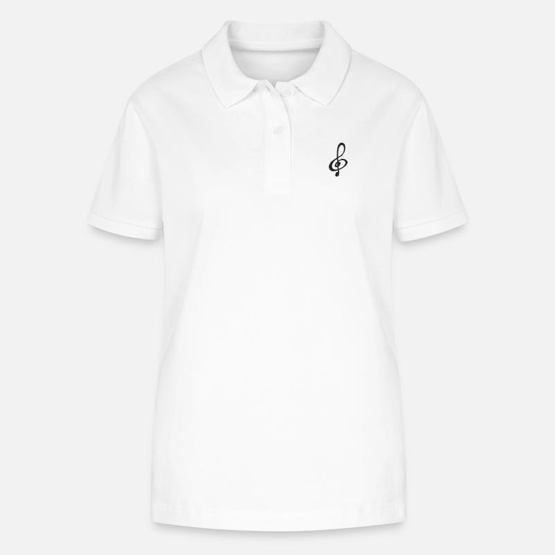 Note embroidered - Stanley/Stella Women’s Organic Polo Shirt ELLISER - white