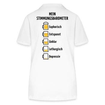Mein Stimmungsbarometer (Bier / V2 / POS) - Stanley/Stella Frauen Bio-Poloshirt ELLISER - Weiß - Hinten - Anna (173cm)