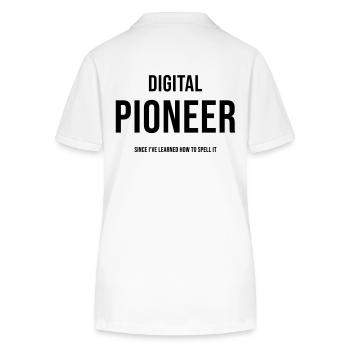 Digital Pioneer Since I ve learned how to spell it - Stanley/Stella Women’s Organic Polo Shirt ELLISER - white - Back - Anna (173cm)
