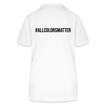 Black Lives Matter All Colors Matter - Stanley/Stella Frauen Bio-Poloshirt ELLISER - Weiß - Hinten - Anna (173cm)