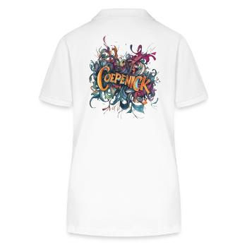 Berlin Köpenick Souvenir Cöpenick Graffiti - Stanley/Stella Frauen Bio-Poloshirt ELLISER - Weiß - Hinten - Anna (173cm)