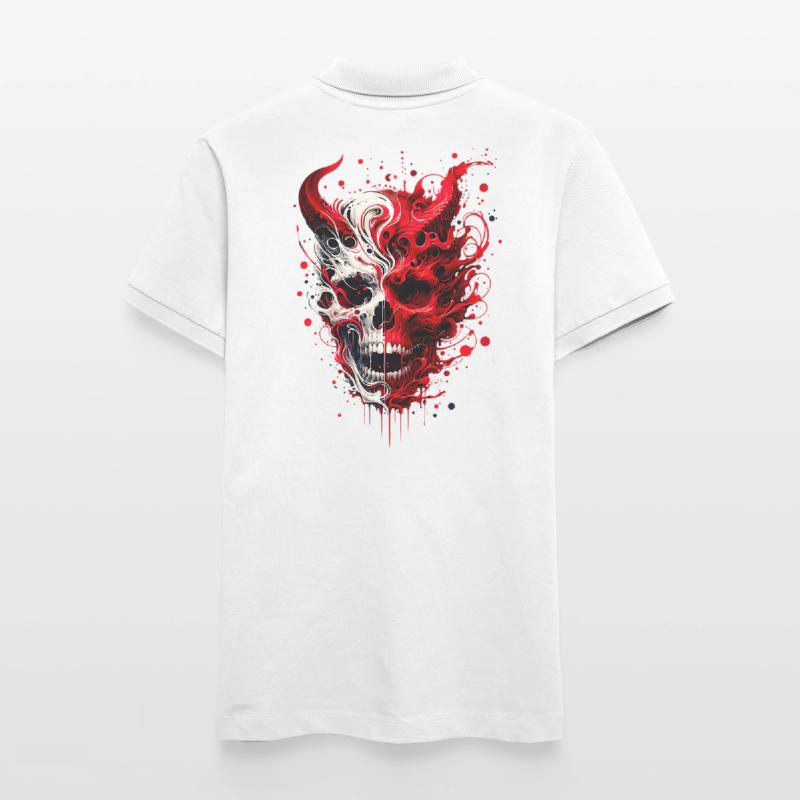 Infernal Skull Artwork Skull Meets Devil Stanley/Stella Women’s Organic Polo Shirt ELLISER