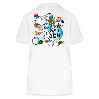 Under the sea - Stanley/Stella Frauen Bio-Poloshirt ELLISER - Weiß - Hinten - Anna (173cm)