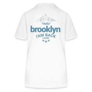Design Brooklyn Zurück nach Hause - Stanley/Stella Frauen Bio-Poloshirt ELLISER - Weiß - Hinten - Anna (173cm)