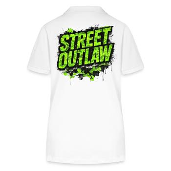 Street Outlaw Camo Tuning Geschenk für Autofans - Stanley/Stella Frauen Bio-Poloshirt ELLISER - Weiß - Hinten - Anna (173cm)