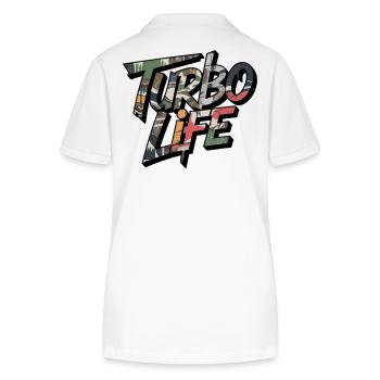Turbo Life Camo Motiv für JDM Fans Männer Jungs - Stanley/Stella Frauen Bio-Poloshirt ELLISER - Weiß - Hinten - Anna (173cm)