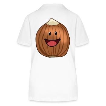 Hazelnut Nut Nuts Food Vegans - Stanley/Stella Women’s Organic Polo Shirt ELLISER - white - Back - Anna (173cm)