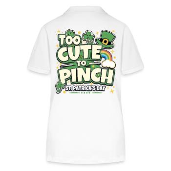 Zu süß zum Kneifen ST. PATRICK'S DAY - Stanley/Stella Frauen Bio-Poloshirt ELLISER - Weiß - Hinten - Anna (173cm)